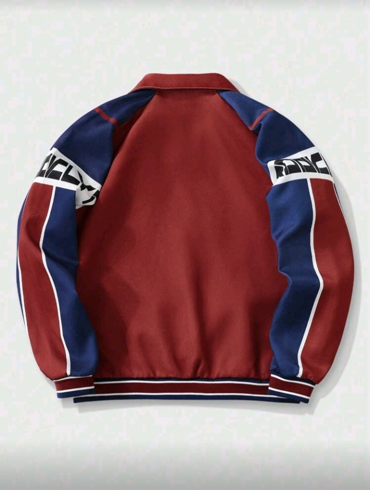 Brooklyn Flame Basketball Streetwear Jacket – Retro Varsity Style