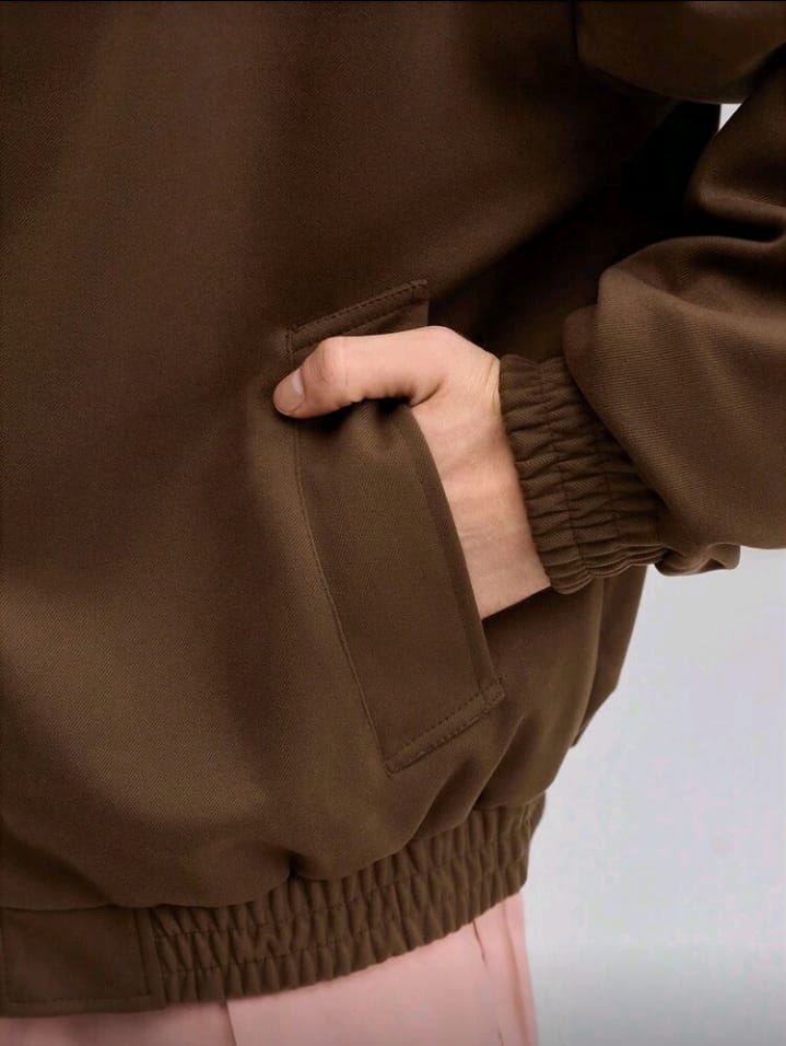Classic Brown Zip-Up Jacket