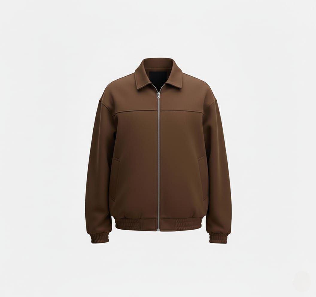Classic Brown Zip-Up Jacket