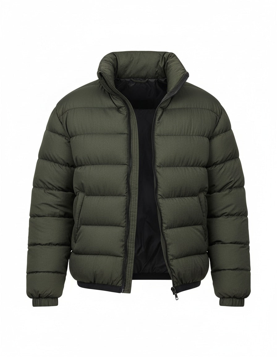 Olive Green Puffer Jacket
