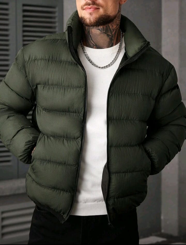 Olive Green Puffer Jacket