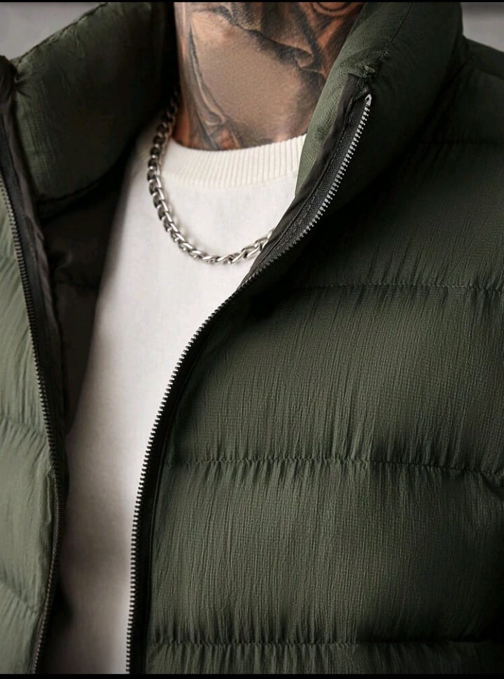 Olive Green Puffer Jacket