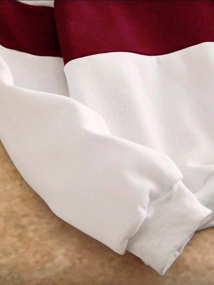 Retro Colorblock Polo Sweatshirt