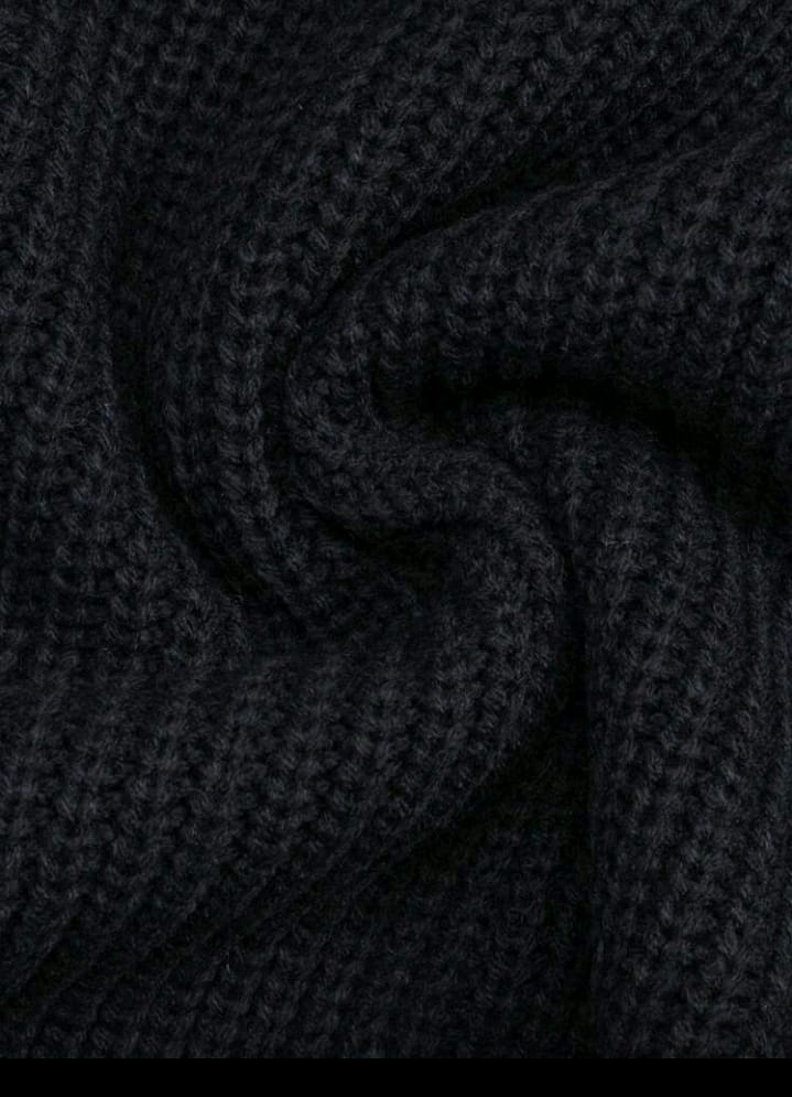 Black Half-Zip Knit Sweater with Collar