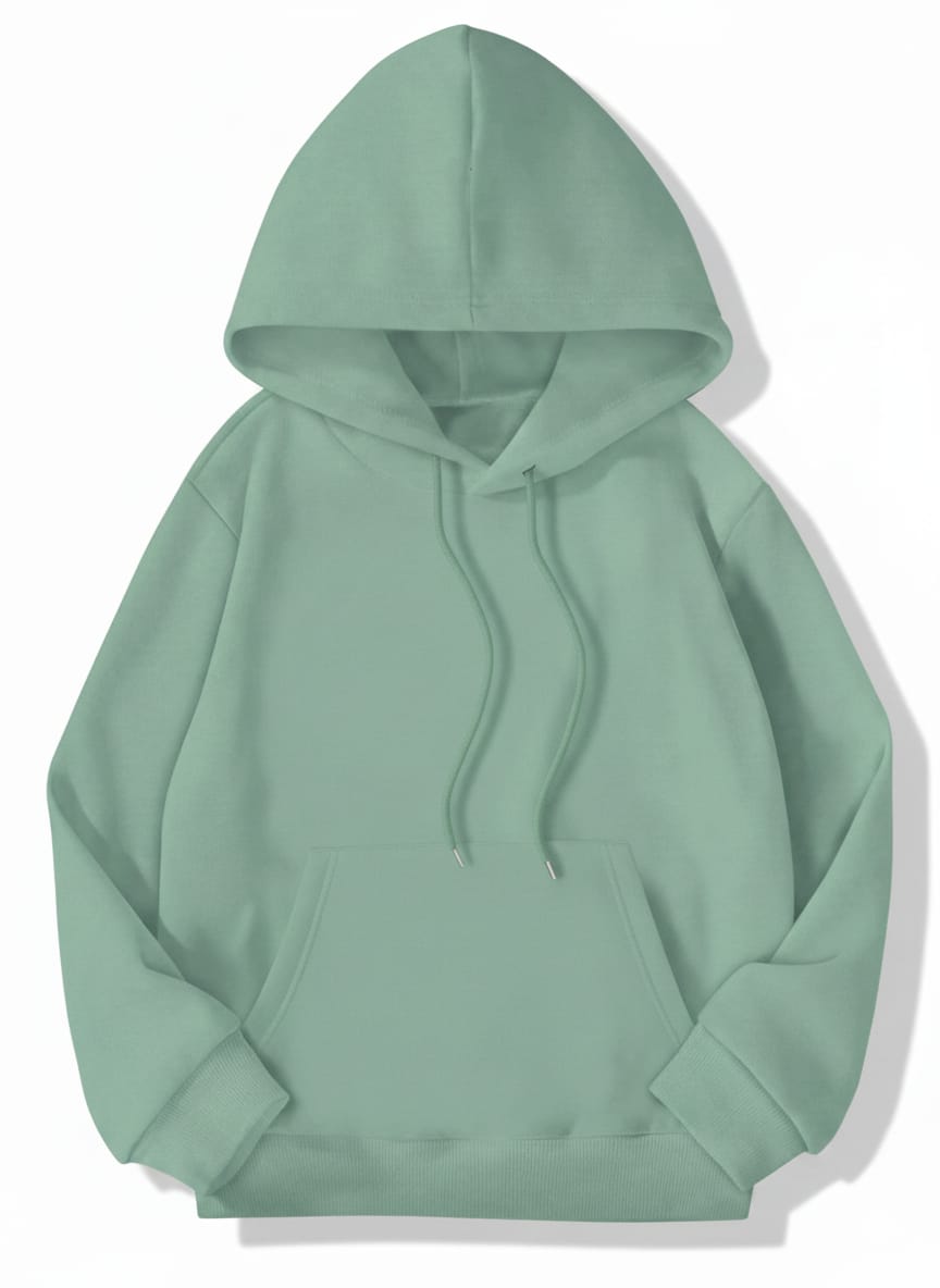 Women's Adorable Peeking Kitten Graphic Hoodie - Mint Green