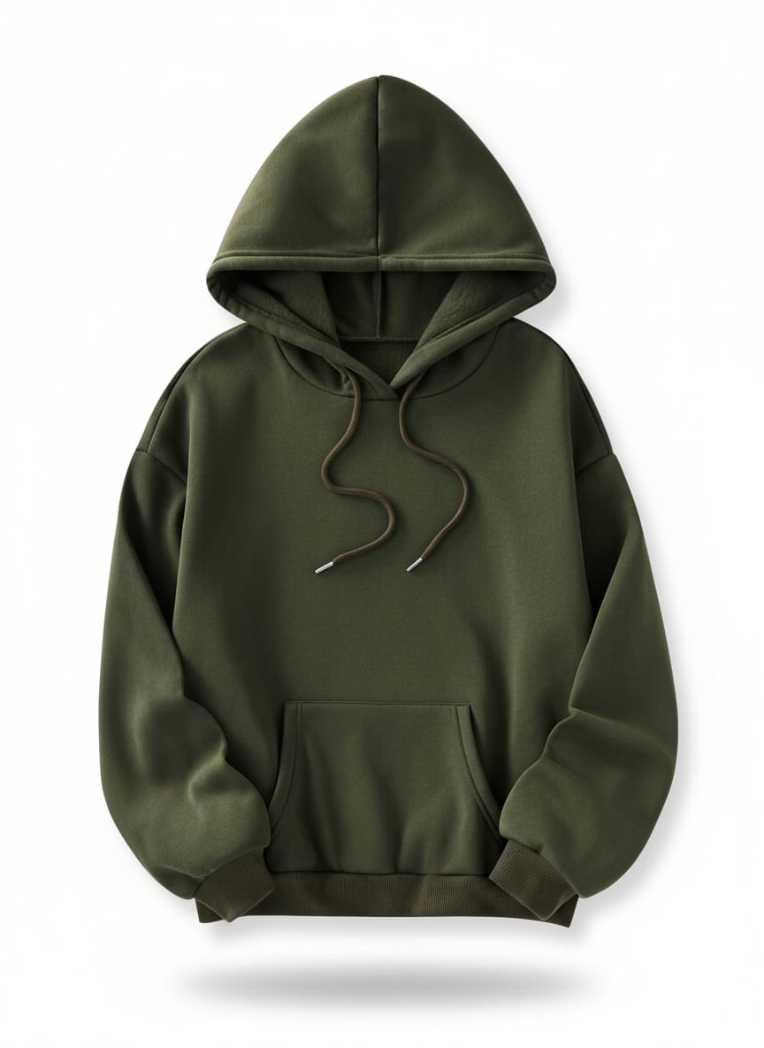 Mystical Harmony Koi Fish Graphic Hoodie - Dark Green