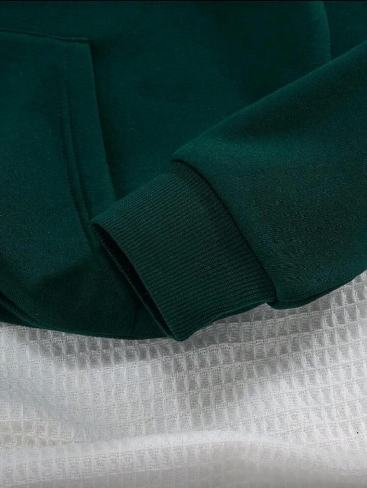 Women's "Natural Blossom" Rose Graphic Hoodie - Dark Green