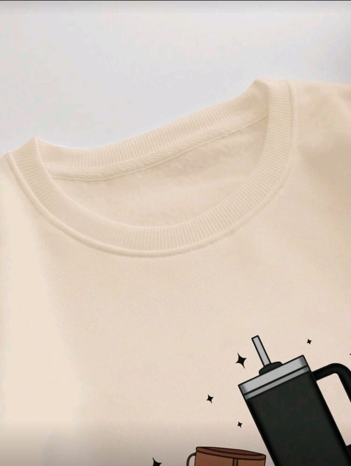 Women's Winter Basics Graphic Sweatshirt - Beige