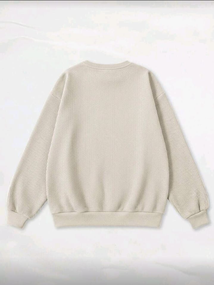 Women's Festive Christmas Tree Graphic Ribbed Sweatshirt