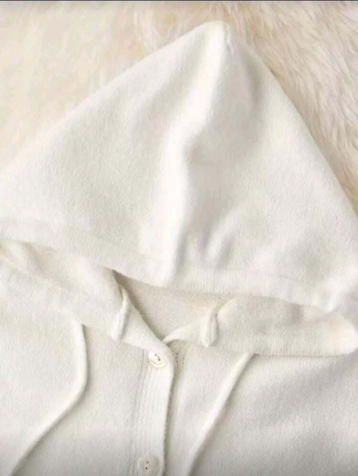 Sweet Colorblock Knit Hooded Cardigan