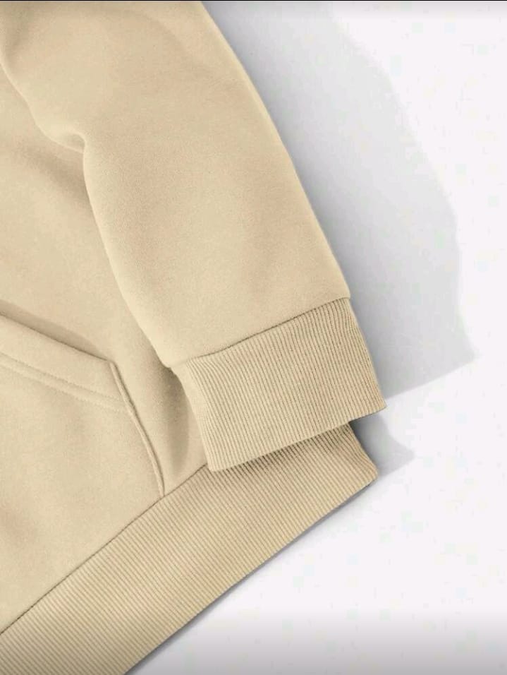 Aesthetic Sakura Tree Graphic Hoodie in Beige