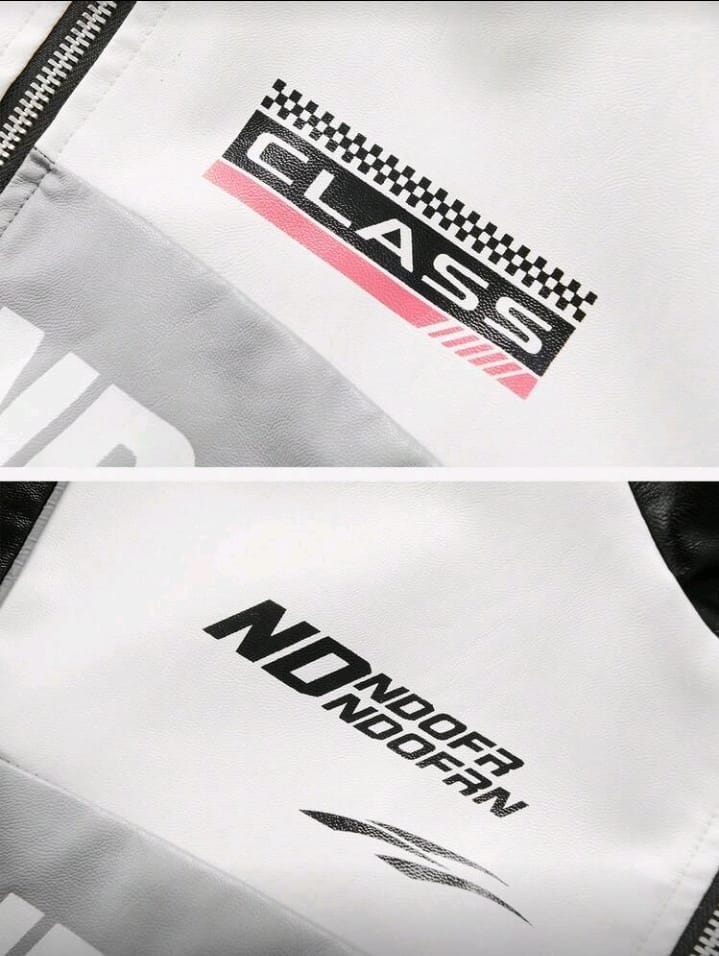 Vintage PU Leather Motorsport Jacket