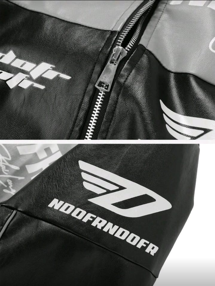 Vintage PU Leather Motorsport Jacket