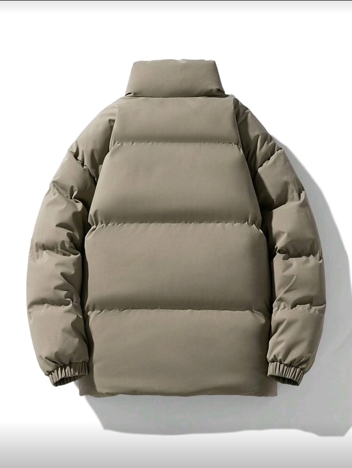Contemporary Beige Oversized Puffer Jacket