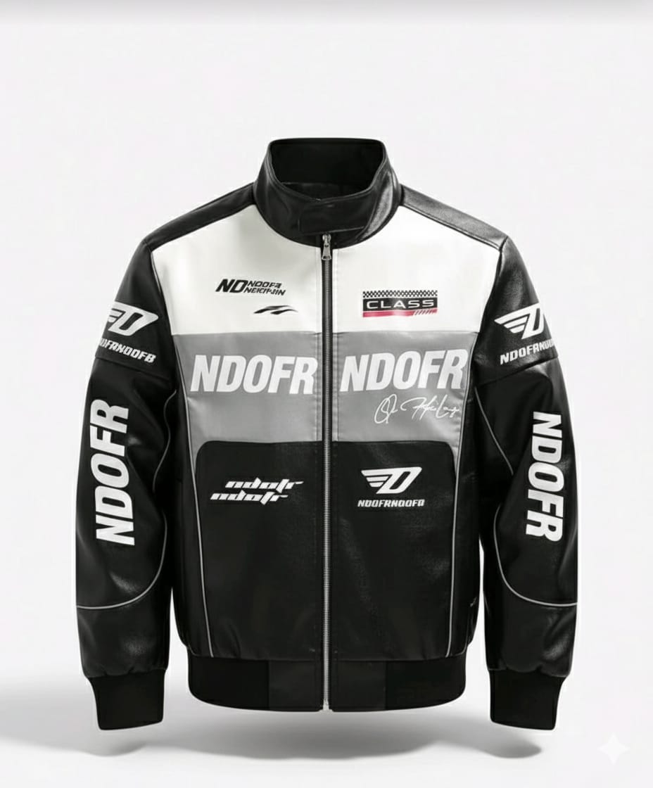 Vintage PU Leather Motorsport Jacket